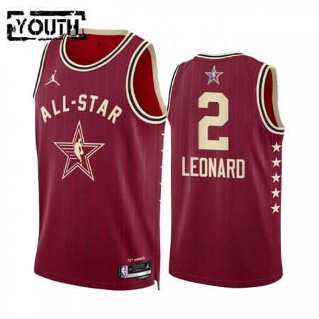 Camiseta Niños NBA All-Star 2024 Western Conference Kawhi Leonard Rojo Swingman